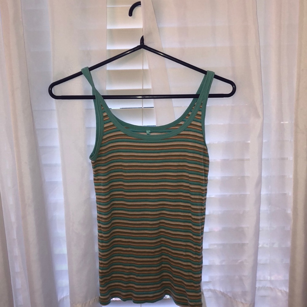 Candy striped 80s style tank top.